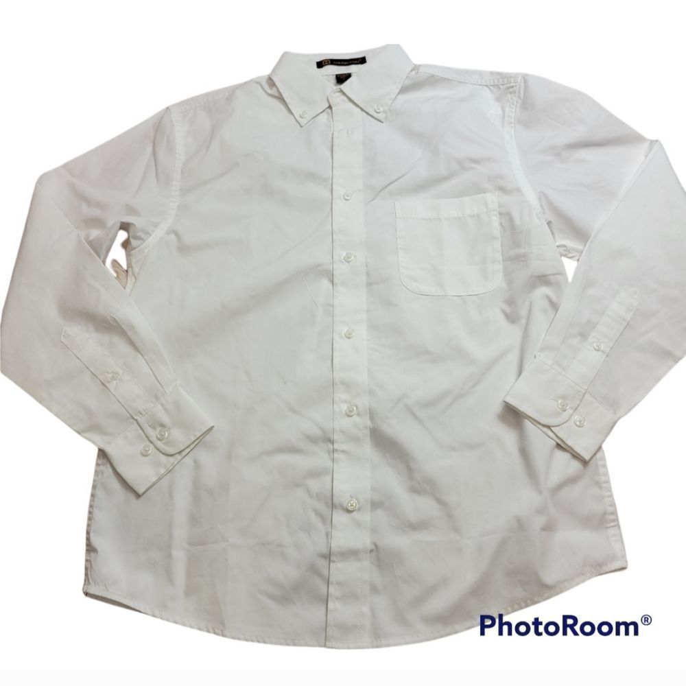 Harrington white buttondown shirt S